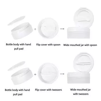100/120/150 г откидная крышка с ложкой или пинцетом многоразовые бутылки пустая банка дорожный крем для лица лосьон косметический ватный косметический баночка 120g