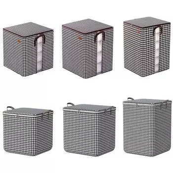 100/140/180л стеганая сумка для хранения одежды, водонепроницаемый складной шкаф-органайзер, большая вместительная сумка для сортировки одеял для одежды 100L No windows