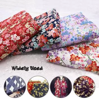 100*148 см японский стиль вишневый цвет бронзовый хлопчатобумажная ткань для шитья своими руками кимоно ципао сумка ювелирные изделия пэчворк ткань