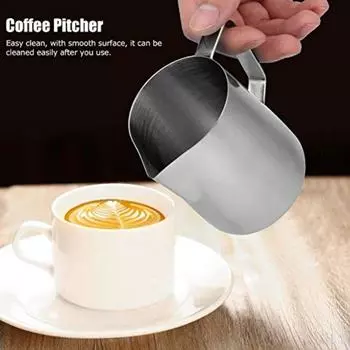 100/150/200 мл нержавеющая сталь молоко кофе капучино латте арт бариста выдвижная цветочная чашка подходит для домашней кофейни серебристый