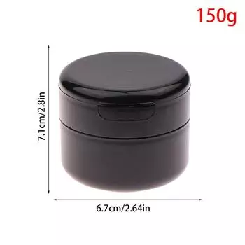 100/150 г Флип-крышка с ложкой Многоразовые бутылки Пустая банка для макияжа Горшочек Дорожный контейнер для крема для лица лосьона косметических ватных дисков 150ml чёрный