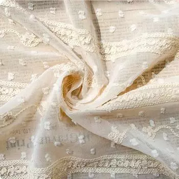 100*150 мягкая вышитая жаккардовая ткань в полоску вышитая кружевная ткань шифоновая тюль сетчатая ткань для рубашек своими руками обивка