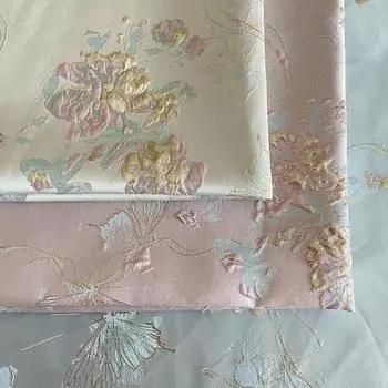 100*150 см бабочка жаккард тканый золотой рельеф ткань легкая роскошная китайская пряжа стиль окрашенная ткань для самостоятельного шитья рубашки платья 100X150cm