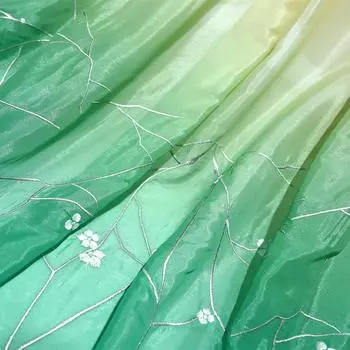 100*150 см шифоновая ткань в китайском стиле с градиентом, тяжелая промышленная вышивка, дизайнерская ткань, сделай сам, платье ханьфу, старинный танцевальный костюм 100X150cm