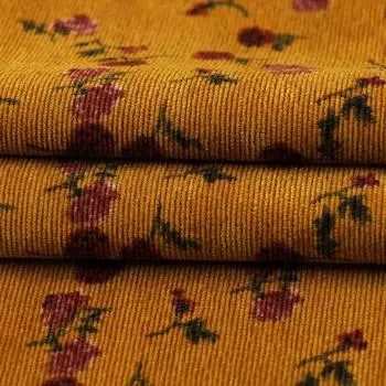 100*150 см винтажный цветочный принт бархатная мягкая вельветовая ткань для самостоятельного изготовления скатерти, платья, детской одежды, штор, сумок, швейной ткани 1M