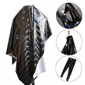 100*150 см зеркальная искусственная кожа глянцевая ПУ ткань мягкая виниловая кожа блестящая эластичная зеркальная ткань для леггинсов своими руками обивка платьев чёрный