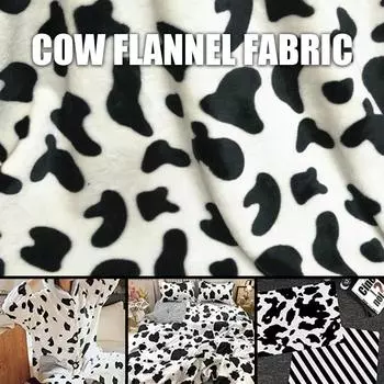 100*160 см бархатная ткань с милым рисунком молочной коровы мягкая фланелевая ткань для шитья своими руками постельное белье пижамы одеяло для домашних животных диванная подушка
