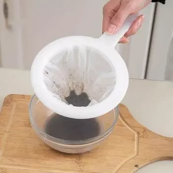 100/200/400 сеток для кухни, ультратонкое сито для кухни, нейлоновая сетка-фильтр, ложка, подходит для соевого молока, кофе, молока, йогурта 100 mesh