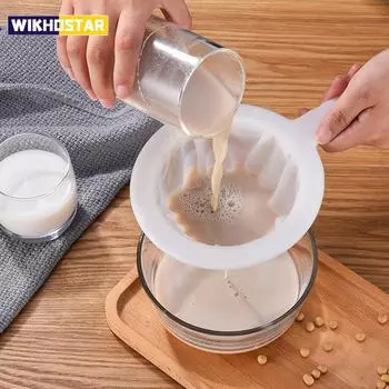 100/200/400 сеток, кухонный фильтр для молока, ультратонкий сетчатый фильтр, нейлоновая сетчатая ложка-фильтр для соевого молока, кофе, йогурта, ситечки 80mesh