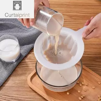 100/200/400 сеток, кухонный фильтр для молока, ультратонкий сетчатый фильтр, нейлоновая сетчатая ложка-фильтр для соевого молока, кофе, йогурта, ситечки 80mesh