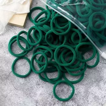 100/200 шт. Эластичные женские резинки для волос, завязки 4 см, темные цвета, повязка на голову, аксессуары для волос для девочек, головные уборы, не повреждающие волосы 100PCS