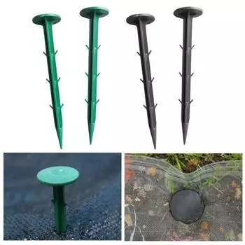 100/200 шт. кольев для дерна, прочные садовые колья, ландшафтные колья для защиты от сорняков, тканевой сетки, газона, использования во дворе 100pcs чёрный