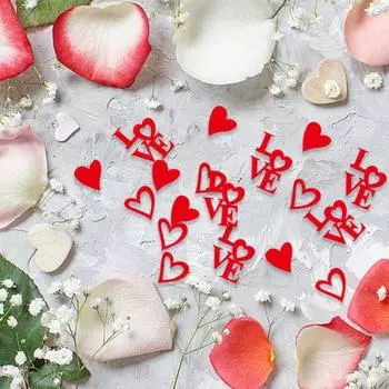 100/200 шт., поделки на День святого Валентина, Свадебная вечеринка, конфетти, создание атмосферы, яркая цветная вечеринка для нескольких случаев 100pcs красный