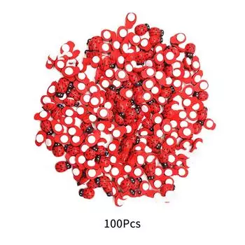 100/200 шт. самоклеящиеся мини-божьи коровки с плоской задней частью для украшений поделок, скрапбукинга, открыток