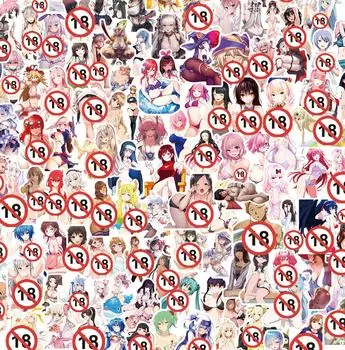 100/200 шт. взрослые аниме вайфу сексуальные хентай наклейки крутые наклейки для автомобиля мотоцикла стены багажа ноутбука водонепроницаемые кавайные наклейки
