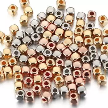 100/300/500 шт. CCB квадратные бусины с интервалами бусины для изготовления ювелирных изделий Пластиковые рассыпные бусины с интервалами DIY ювелирные аксессуары 100pcs