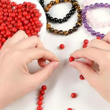 100/300/500 шт. красных бусин, бирюзовых бусин, декоративных бусин, разделительных бусин, бусин из натуральных драгоценных камней, изготовление украшений, браслет-ожерелье своими руками 100pcs красный