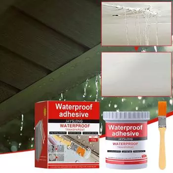 100/300 г Невидимое водонепроницаемое средство Средство против протечек с кисточкой Прозрачное герметизирующее покрытие Клей без протечек Инструменты для ремонта туалета