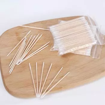 100/300 шт. Двойные ватные палочки для макияжа, женские ватные палочки, наконечники для медицинских деревянных палочек, чистка носа и ушей, инструменты для ухода за здоровьем