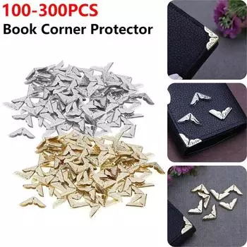100-300 шт. металлический уголок для защиты книг, винтажный блокнот, меню, фотоальбом, уголок для защиты, золотистый, серебряный, бронзовый декор