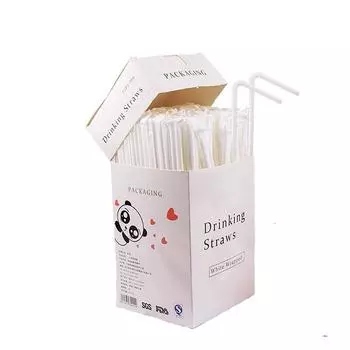 100/300 шт. прозрачные индивидуально упакованные коробочные полипропиленовые трубочки для питья чайные напитки трубочки 300pcs