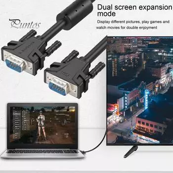 100/300 см VG002 VGA-кабель 3 + 6 1080P HD-совместимый с высоким разрешением между мужчинами монитор ноутбука VGA шнур провода офисные принадлежности 3M