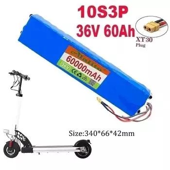 100% 36 В 60 Ач аккумулятор для скутера для Xiaomi Mijia M365 36 В 60000 мАч аккумулятор для электрического скутера BMS плата для Xiaomi M365