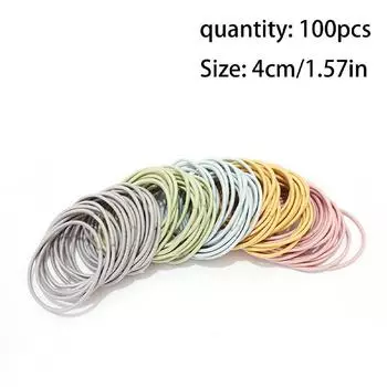 100/400 шт. Ленты для волос Резинка для волос Эластичное кольцо для волос Детская резинка для волос Женская резинка для волос Бесшовные резинки для волос Держатель для хвостика Головной убор