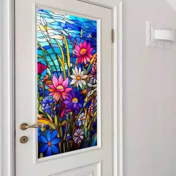 100*45cm Electrostatic Glass Sticker Waterproof Non-Adhesive Removable Decorative PVC Decorative Static Glass Film Decal Decor