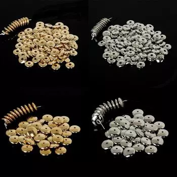 100-500 шт акриловые круглые бусины-разделители CCB для изготовления ювелирных изделий DIY браслеты ожерелья 8x5mm 100pcs серебряный