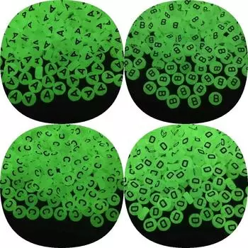 100-500 шт. акриловые светящиеся бусины AZ 26 букв россыпью разделительные бусины алфавита для изготовления ювелирных изделий своими руками подвески браслет ожерелье 100PCS