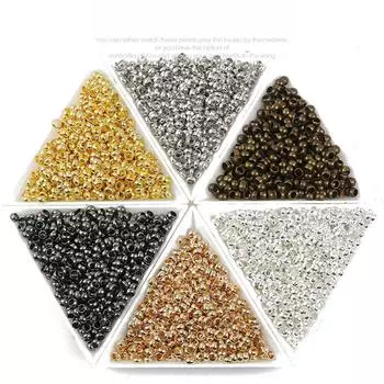 100-500 шт./лот, популярные высококачественные обжимные ювелирные изделия для изготовления медных ювелирных изделий своими руками, диаметр 1,5-4 мм, принадлежности для ювелирных изделий, разделительные бусины, фурнитура, бусины с шаровидным концом, горяча