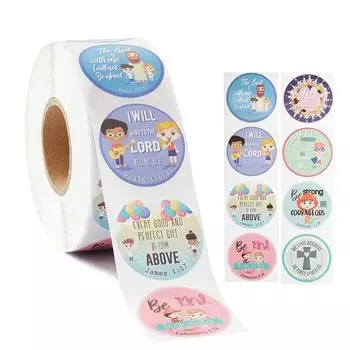 100-500 шт. узор религиозные наклейки этикетки христианские библейские стихи стикеры для скрапбукинга для детей школьные канцелярские наклейки QY556-100pcs