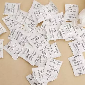 100/500 упаковок нетоксичного силикагеля осушитель поглотитель влаги осушитель воздуха для одежды хранения продуктов питания кухонные принадлежности 100 pack белый