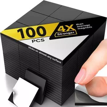 100/50/10/1 шт. квадратные магнитные листы самоклеящиеся магниты мягкие магнитные листы для домашнего холодильника офисные гибкие наклейки Round-1PCS