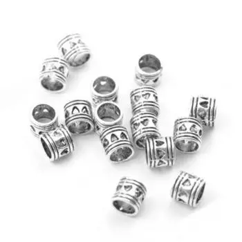 100/50/20 шт. тибетские антикварные бусины-разделители из сплава с большими отверстиями и полыми сердцами 50 Pcs