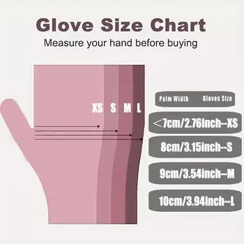 100/50/30 шт светло-розовые нитриловые перчатки латексные без пудры водонепроницаемые грязезащитные перчатки для уборки кухни ванной комнаты S