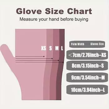 100/50/30 шт светло-розовые нитриловые перчатки латексные без пудры водонепроницаемые грязезащитные перчатки для уборки кухни ванной комнаты S