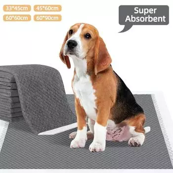 100/50/40/20 шт., тренировочные пеленки для собак, одноразовые подгузники для щенков, быстросохнущие, бамбуковый уголь, поверхность, герметичный коврик