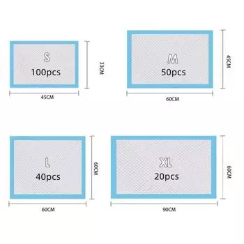 100/50/40/20 шт. впитывающие подгузники для собак одноразовые подушечки для дрессировки щенков быстросохнущая поверхность коврик чистая подушка товары для собак 20pcs 60x90cm