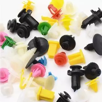 100/50 Pcs Universal Hybrid Car Bumper Engine Expansion Rivet Door Trim Panel Snap 50PCs белый