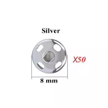 100/50 шт. Пришивные кнопки-застежки Металлические кнопки-застежки Кнопки для одежды DIY 8/10 мм