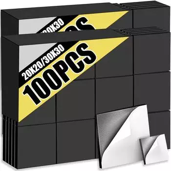 100/50x квадратных магнитных самоклеящихся магнитов квадратный резиновый мягкий магнитный лист для холодильника домашний крючок для хранения своими руками 20 мм 30 мм 50PCS