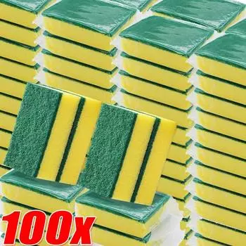 100/5 шт. кухонная губка для мытья посуды, чистящая губка для посуды, удаление пятен ржавчины, щетка для посуды, губки для мытья посуды, оптовая продажа As shown picture