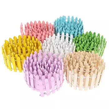 100*5 см миниатюрный маленький деревянный заборчик своими руками волшебный сад микро кукольный домик ворота декор фиолетовый