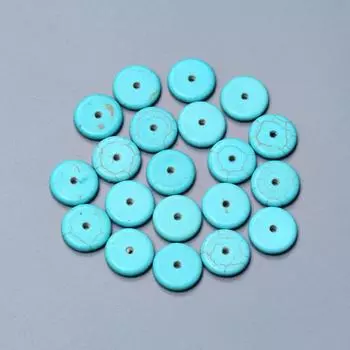 100/60/30/20/10 шт. 6/8/12/14/16 мм плоские круглые бусины из натурального камня бирюзовые зеленые разделительные бусины для изготовления ювелирных изделий своими руками ожерелья аксессуары 14mm 20Pcs