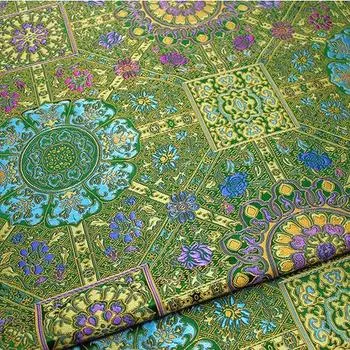 100*70 см жаккардовая шелковая парчовая ткань в китайском стиле дамасский чонсам монгольский халат тибетский халат буддийский декор подушка ручной работы 100X70cm