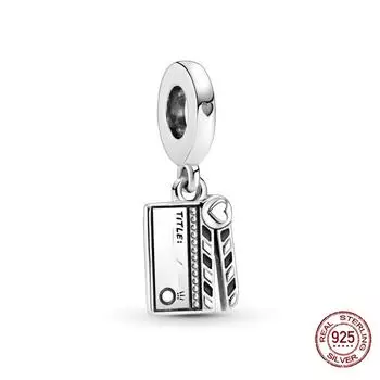 100% 925 пробы стерлингового серебра шармы рекламные щиты бусины подходят модные браслеты с шармами изготовление для женщин Diy модные ювелирные изделия