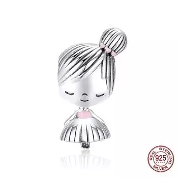 100% 925 пробы серебряные подвески для девочек, бусины, модные браслеты с подвесками, изготовление ювелирных изделий своими руками для женщин