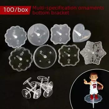 100-элементная прозрачная пластиковая основа для украшения торта для кукольных украшений